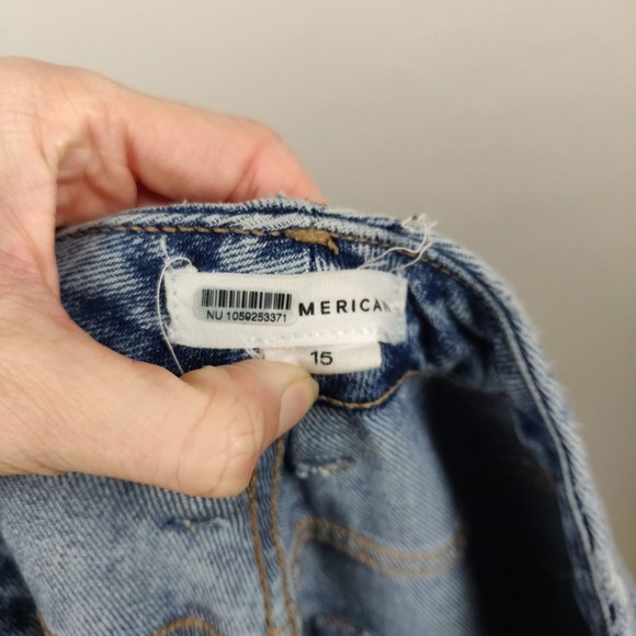 Good American Good Skate Wide Leg Jeans Womens 15 Acid‎ Wash Baggy Y2K - Picture 8 of 10